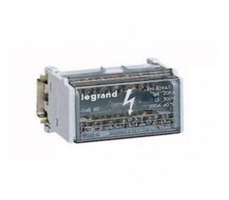 Legrand 004880 Monobloc Modular Distribution Block 2P 100A 7 connections