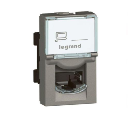 Legrand 572849 RJ45 socket Arteor - category 6A UTP - 1 module - magnesium