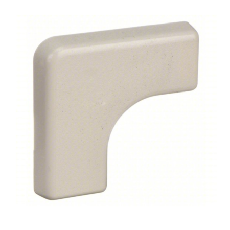 Legrand 411417 90 Degrees Flat Elbow: 400, 1 in Wd, 1/2 in Ht, Plastic, Ivory