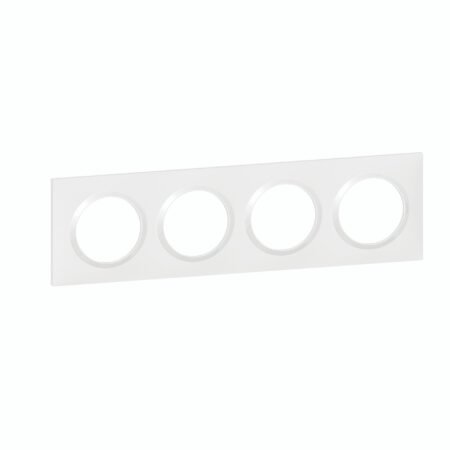 Legrand 600804 Dooxie square plate 4 positions white finish