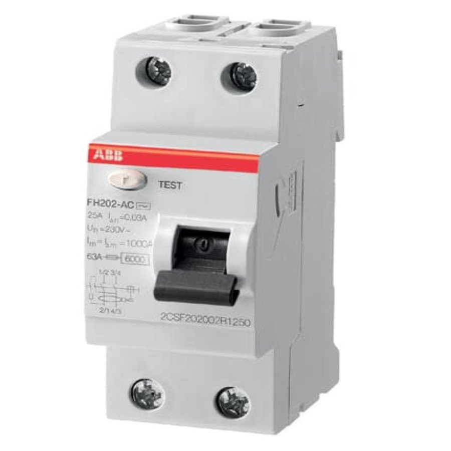 ABB 1SYF202006R3250 ABB 1SYF202006R3250 IN FH202 25A-300mA/AC Residual Current Circuit Breaker 2P Type AC 300 mA