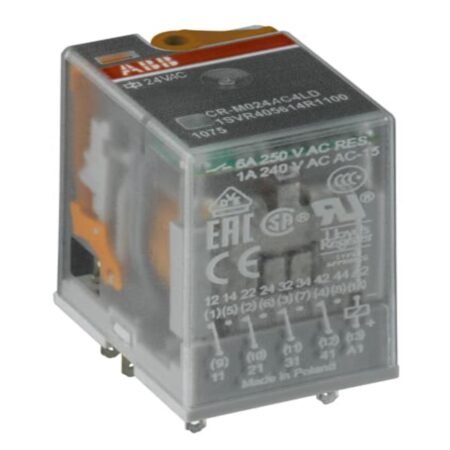 ABB 1SVR405613R3000 CR-M230AC4 Pluggable interface relay 4c/o, A1-A2=230VAC, 250V/6A