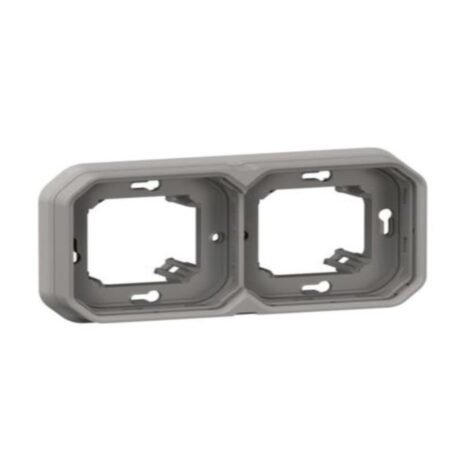 Legrand 069683 Plexo 2 gang horizontal and vertical flush mounting support frame - grey