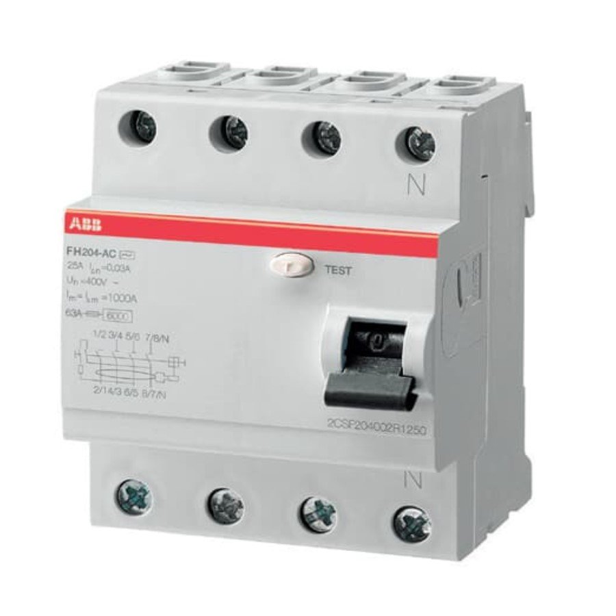 ABB 1SYF204006R2630 ABB 1SYF204006R2630 IN FH204 63A-100mA/AC Residual Current Circuit Breaker 4P Type AC 100 mA