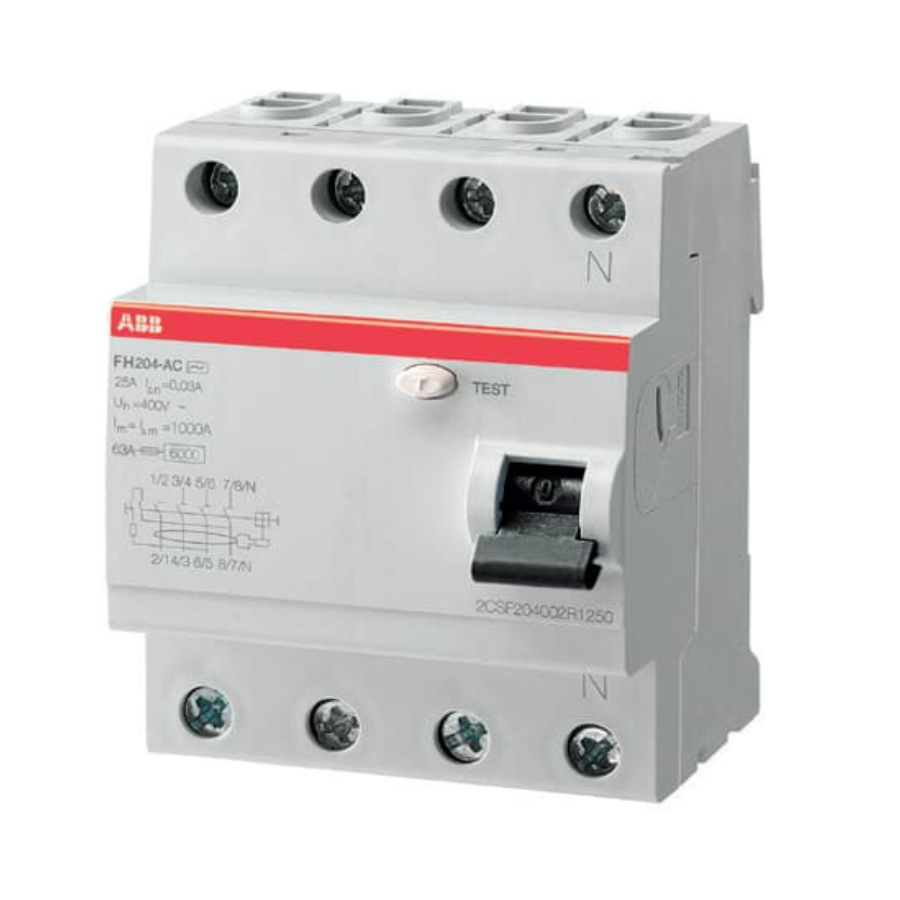 ABB 1SYF204006R3250 ABB 1SYF204006R3250 IN FH204 25A-300mA/AC Residual Current Circuit Breaker 4P Type AC 300 mA
