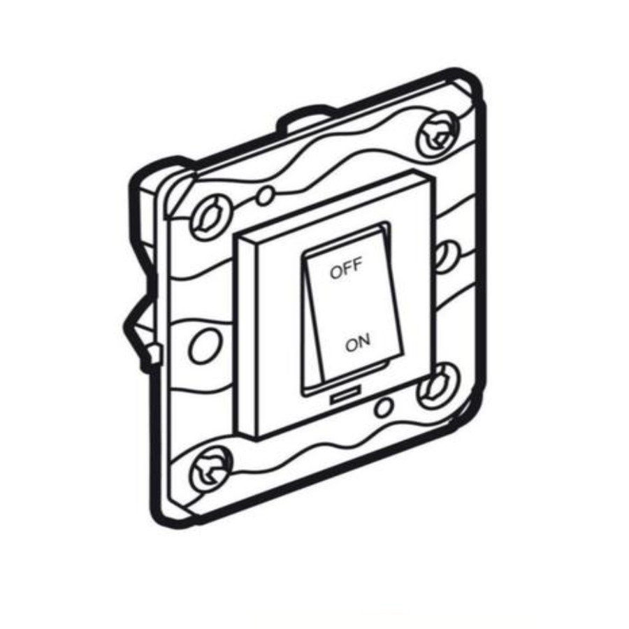Legrand 572587 Legrand 572587 Double pole switch Arteor - with neon - 45 A 250 V~ - 1-gang - magnesium