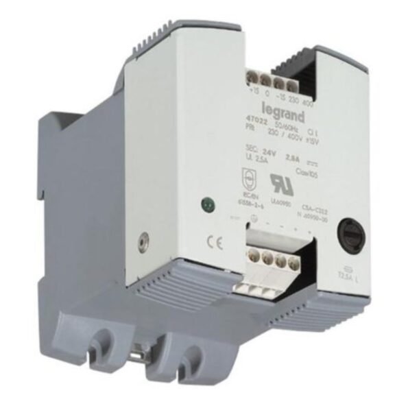 Legrand 47022 Filtered single-phase rectified power supply - prim 230/400 V - 24 V= - 60 W - 2,5 A