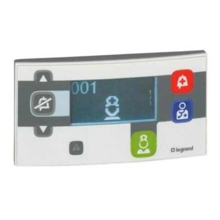 Legrand 76607 Room terminal with alphanumerical display with pushbuttons for call and presence REF. 076607 EAN. 3245060766078