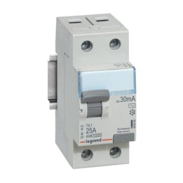 Legrand 403000 RCCB TX³ - 2P 230 V~ - 30 mA - 25 A - AC type - do not accept auxiliaries