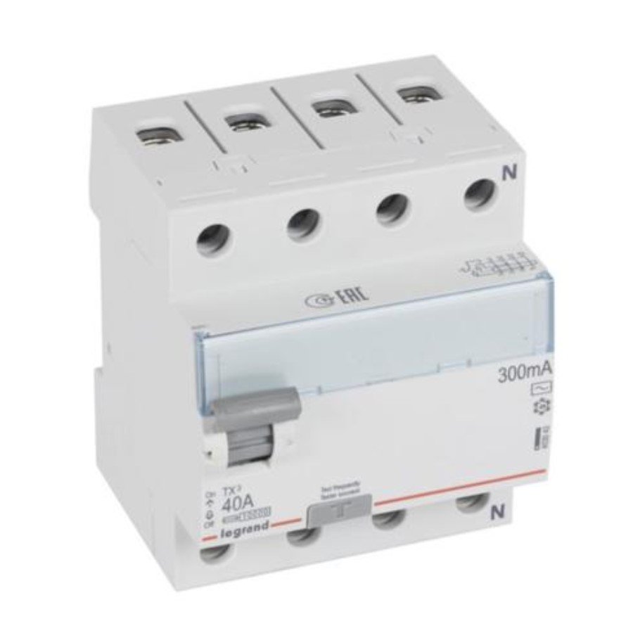 Legrand 403043 Legrand 403043 RCCB TX³ - 4P 400 V~ - 300 mA - 40 A - AC type - do not accept auxiliaries