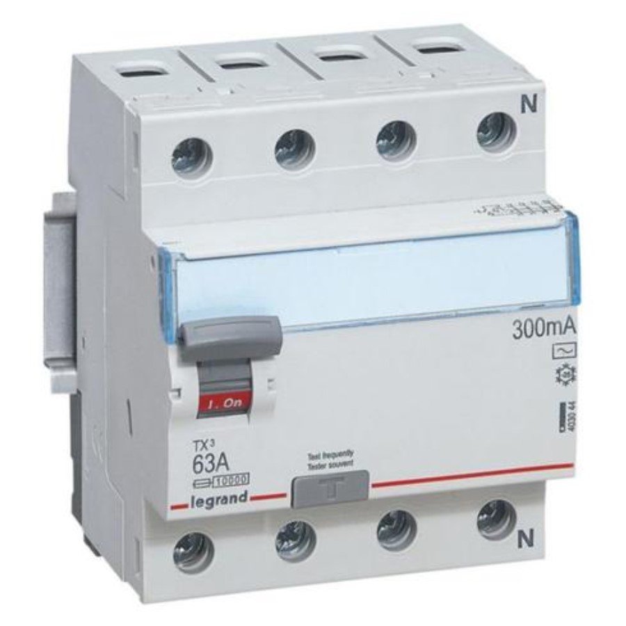 Legrand 403044 Legrand 403044 RCCB TX³ - 4P 400 V~ - 300 mA - 63 A - AC type - do not accept auxiliaries