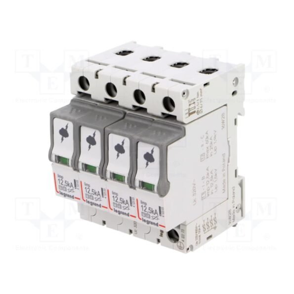 Legrand 412273 Surge protective device - protection of main distribution board - T1+T2 - limp 12.5 kA/pole - 4P