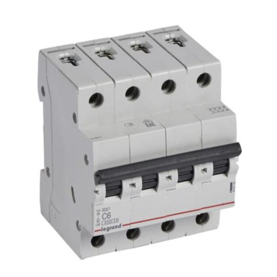 Legrand 419738 Legrand 419738 MCB RX3 4500A 4 pole 6A curve C