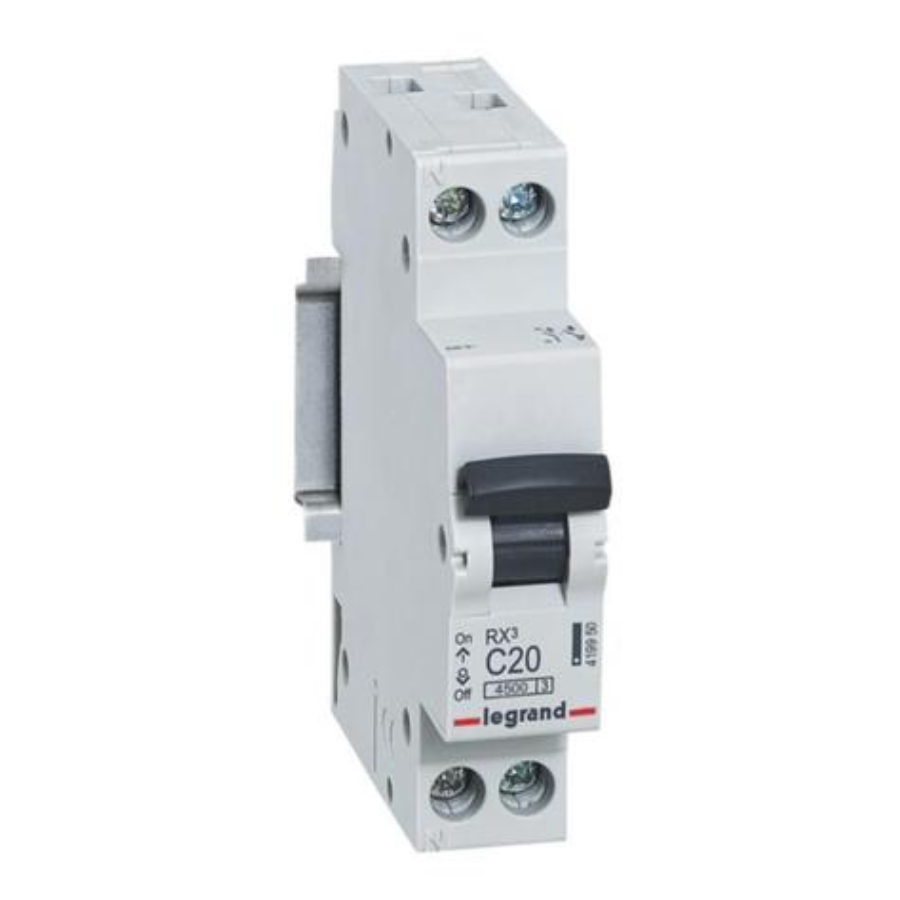 Legrand 419950 Legrand 419950 MCB RX3 4500A 1 pole + neutral 20A curve C
