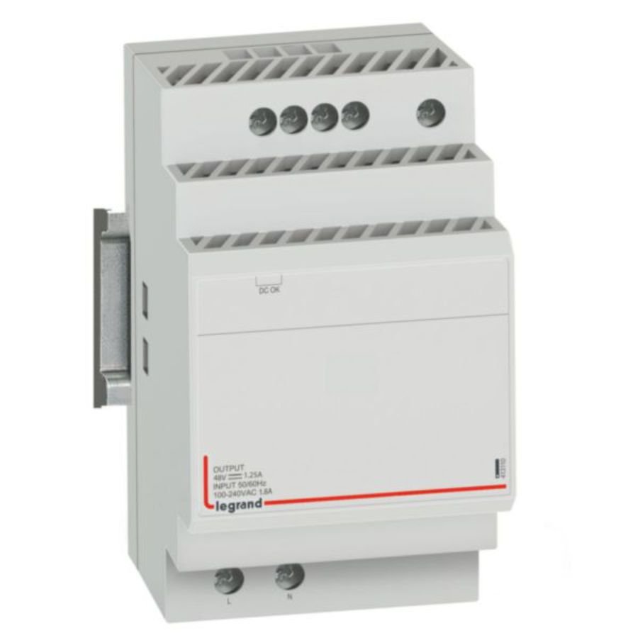 413110 Legrand Power Supply Legrand 413110 48V 60W power supply 1.25A DIN rail module for PoE systems