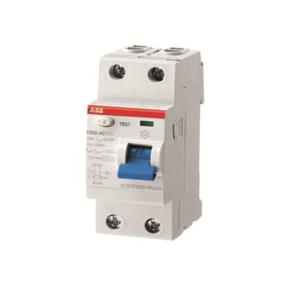 ABB 2CSF202005R3800 F202 AC-80/0.3 IEC Residual Current Circuit Breaker 2P Type AC 300 mA