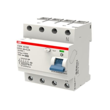 ABB 2CSF204005R3900 F204 AC-100/0.3 IEC Residual Current Circuit Breaker 4P Type AC 300 mA