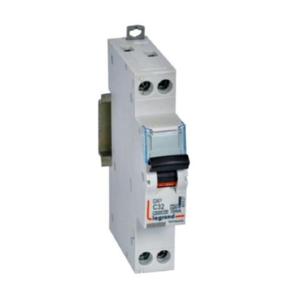 Legrand 411127 RCBO - DX³ 6000 - 6 kA - 1P+N 230 V~ - 32 A - 10 mA - A type - N left hand