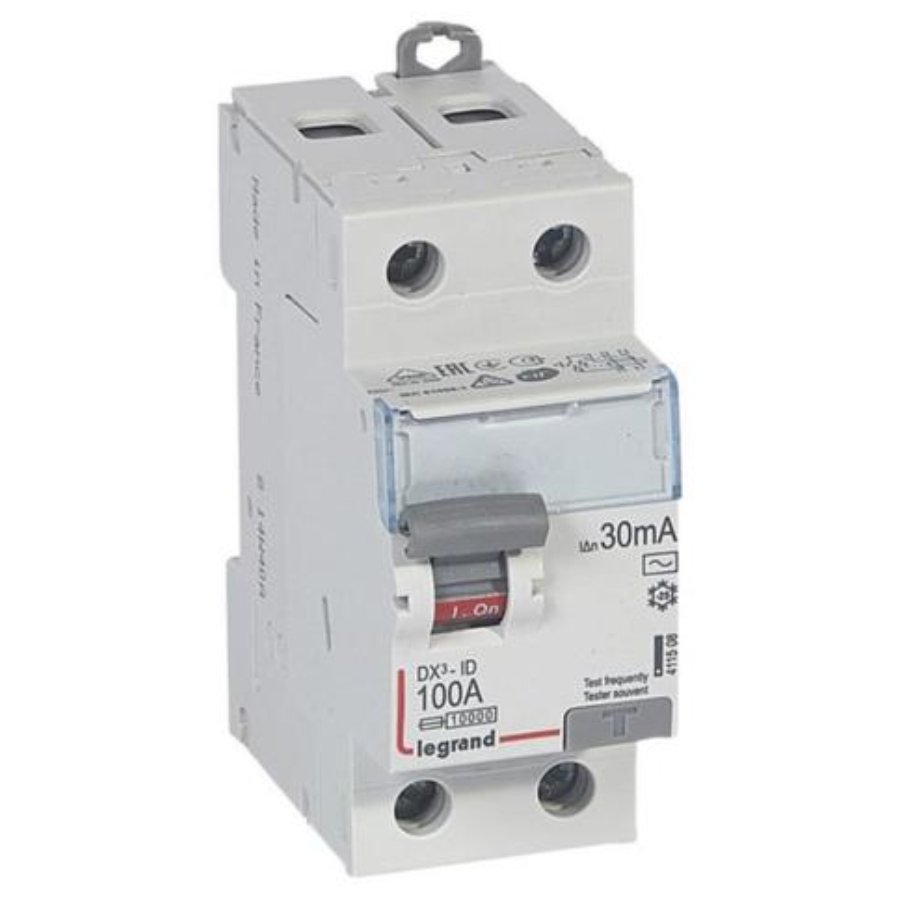 Legrand 411508 Legrand 411508 RCCB DX3 2 pole 100A type AC 30mA screw terminals
