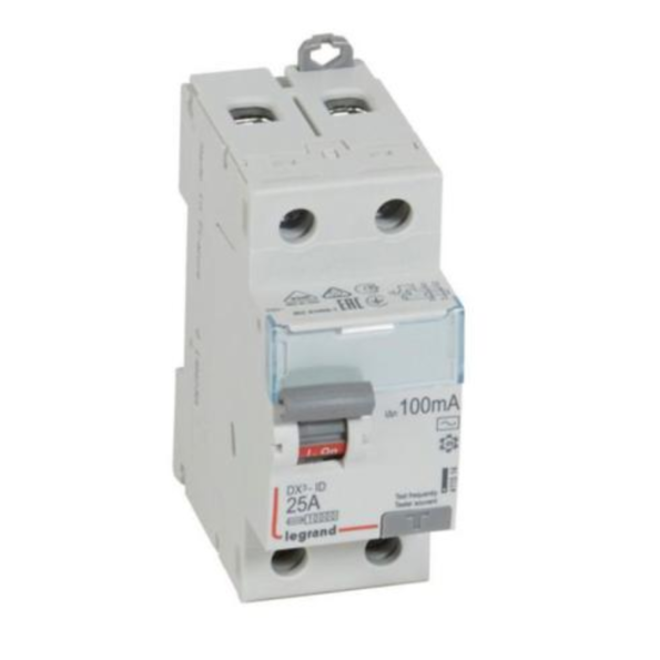 Legrand 411514 RCD DX³-ID - 2P 230 V~ - 25 A - 100 mA - AC type