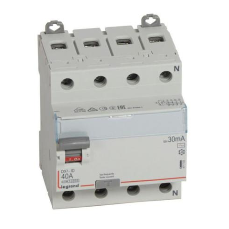 Legrand 411703 Legrand 411703 RCD DX³-ID - 4P 400 V~ neutral right hand side - 40 A - 30 mA - AC type