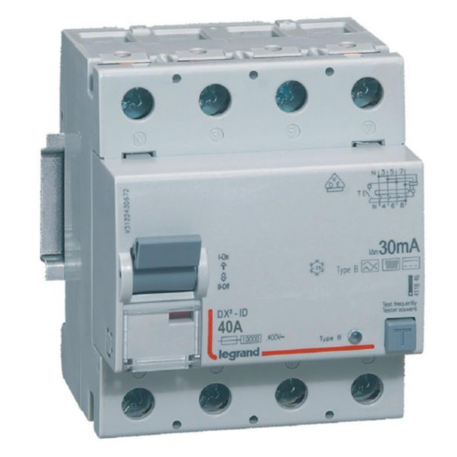 Legrand 411848 Legrand 411848 Inter diff type B - 4P - 40A 230/400V - 300mA - 4 mod