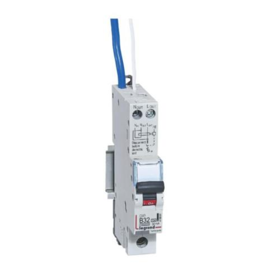 Legrand 418961 RCBO DX3 10000A Legrand 418961 RCBO DX3 10000A 1 pole 32A curve B type A 30mA