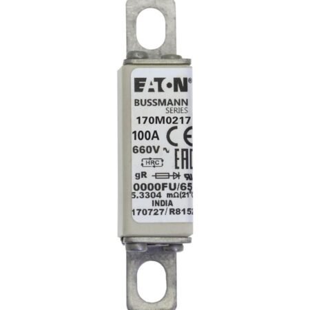 Eaton Bussmann 170M0217 High Speed Fuse – 100A, 660V AC, Size 0000, Square Body for Semiconductor Protection