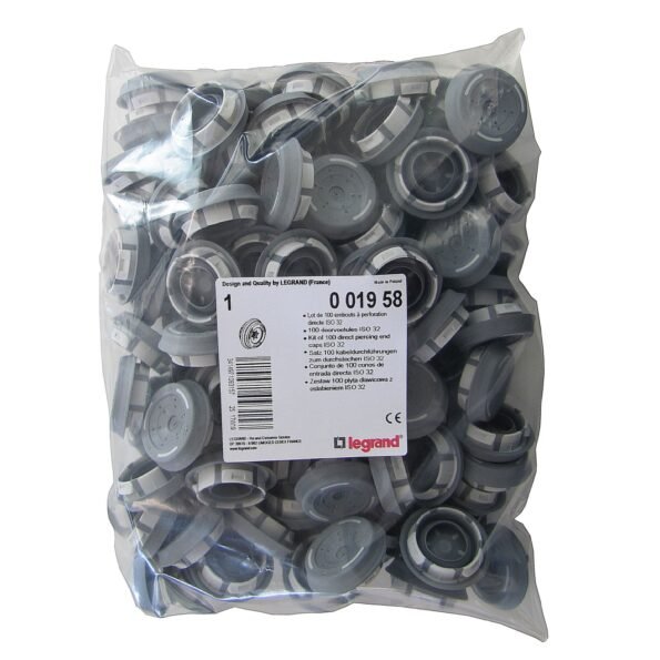 Legrand 001958 Pack of 100 Ø32 mm ISO end caps for Plexo³ cabinets