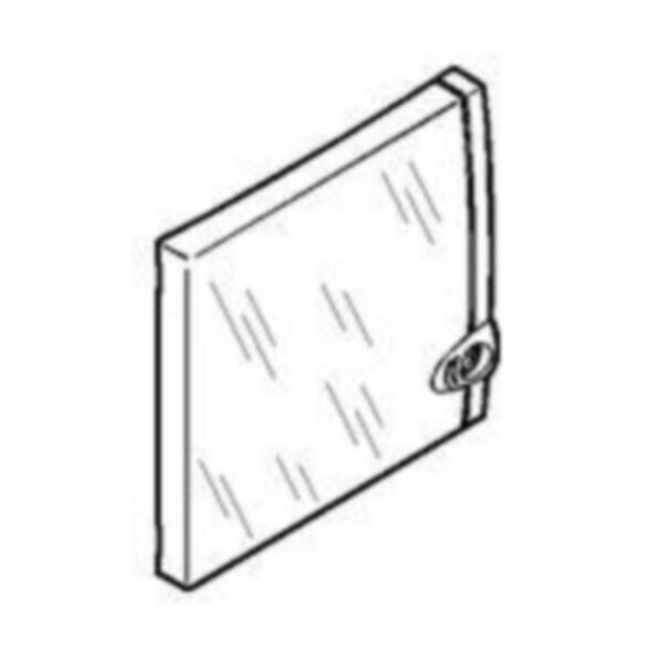 Legrand 001338 IP40 IK07 door for cabinet with minimum capacity of 8 to 9 modules - transparent