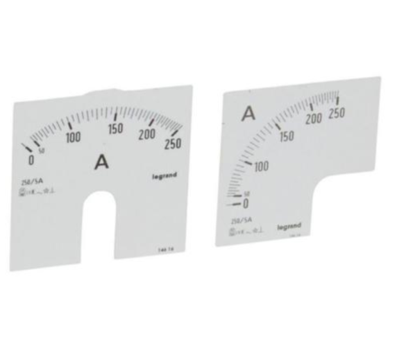 Legrand 014616 Measuring dial for ammeter - 0-250 A - fixing on door