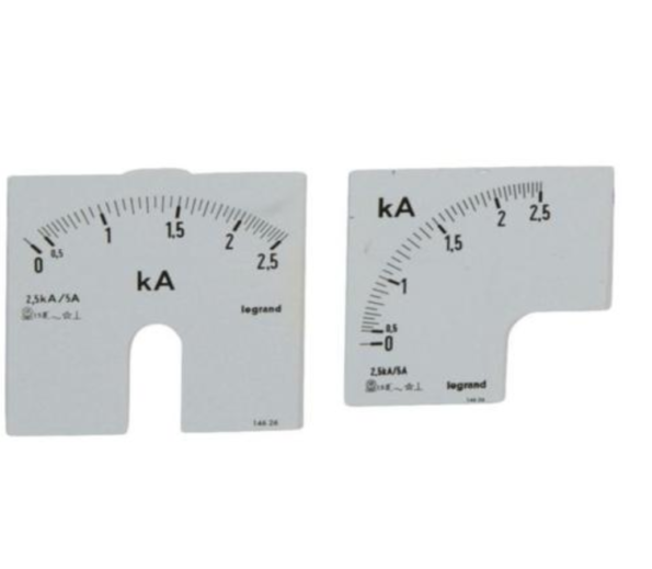 Legrand 014626 Measuring dial for ammeter - 0-2500 A - fixing on door