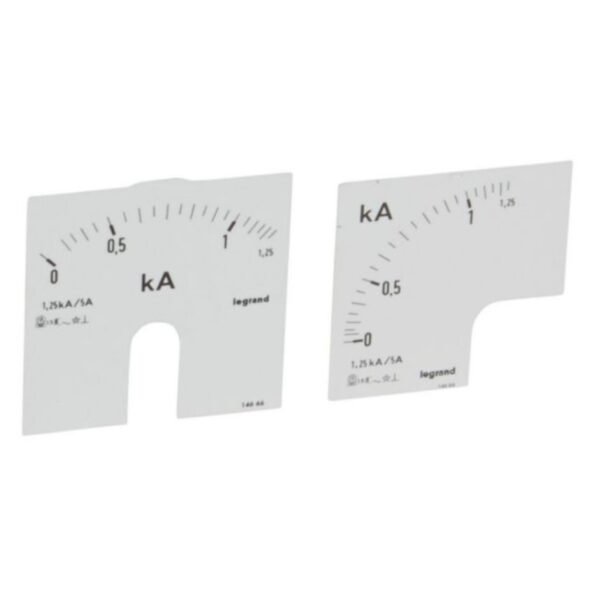 Legrand 014666 Measuring dial for ammeter - 0-1250 A - fixing on door