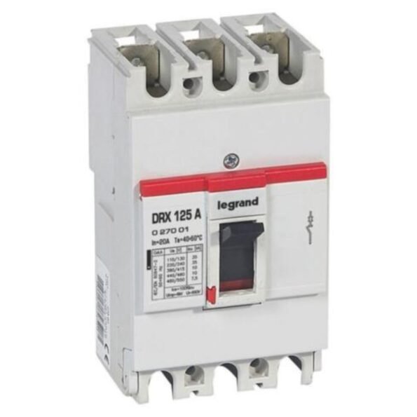Legrand 027001 MCCB - DRX 125 - thermal magnetic - Icu 10 kA - 415 V~ - 3P - In