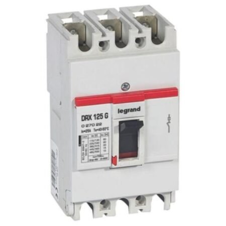 Legrand 027022 MCCB - DRX 125 - thermal magnetic - Icu 20 kA - 415 V~ - 3P - In 25 A