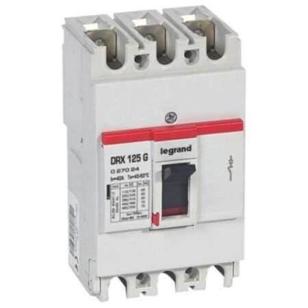 Legrand 027024 MCCB - DRX 125 - thermal magnetic - Icu 20 kA - 415 V~ - 3P - In 40 A