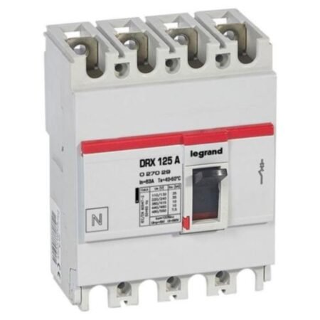Legrand 027029 MCCB - DRX 125 - thermal magnetic - Icu 10 kA - 415 V~ - 4P - In 63 A