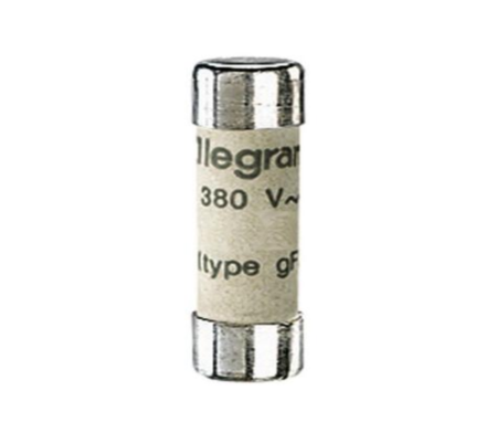 Legrand 012302 Domestic cartridge fuse - cylindrical type gG 8 x 32 - 2 A - without indicator