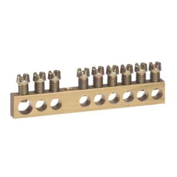 Legrand 004803 Screw Terminal block - 1 x 6 to 25mm² - 8 x 1.5 to 16mm² - length 73 mm