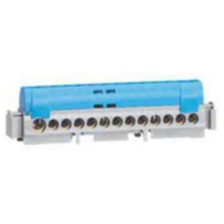 Legrand 004844 IP2X terminal block - neutral (blue) - 1 x 6 to 25² - 12 x 1.5 to 16² -L.113 mm