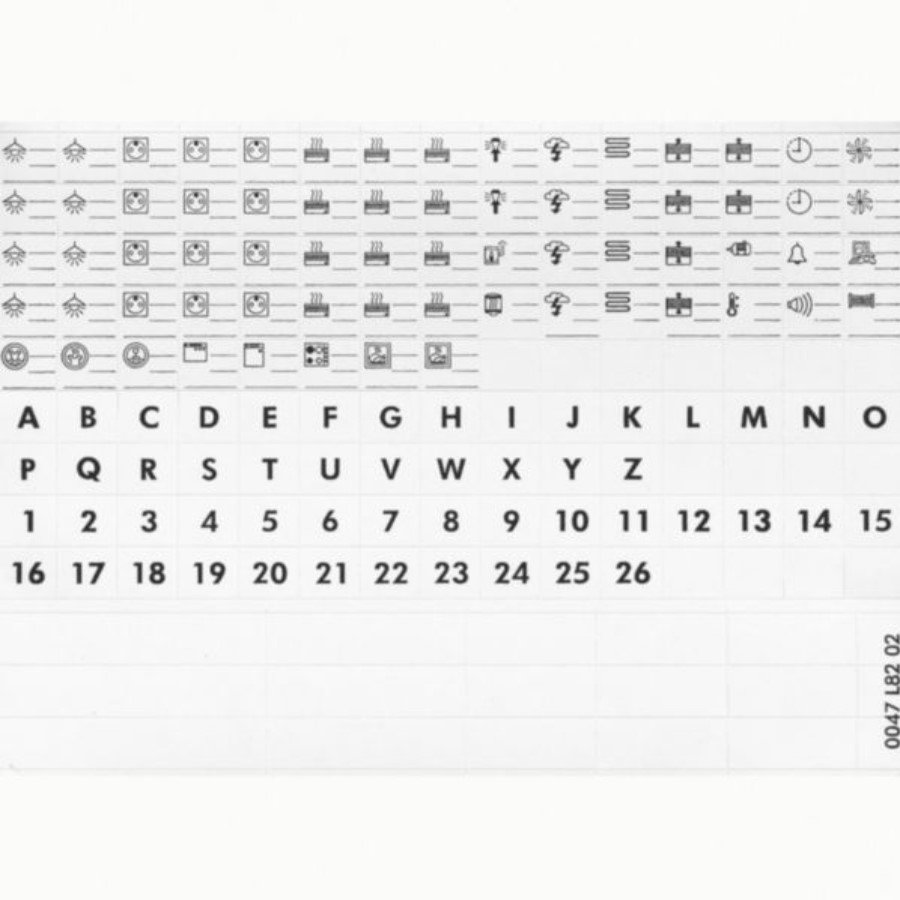 Legrand 004999 Sheet with symbols Legrand 004999 Sheet with symbols
