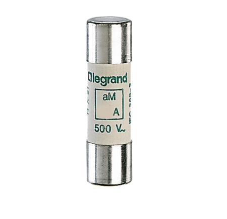 Legrand 014110 HRC cartridge fuse - cylindrical type aM 14 X 51 - 10 A - with indicator
