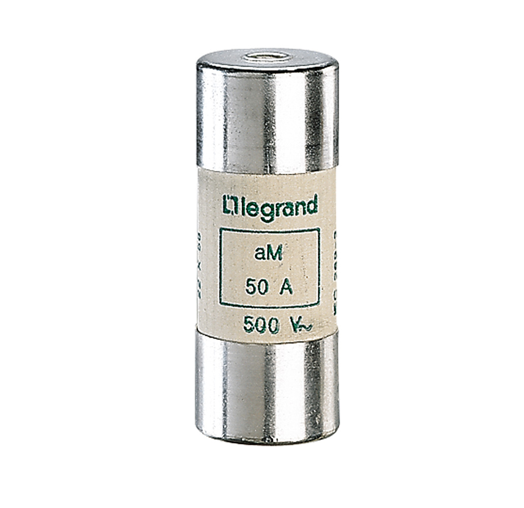 Legrand 015150 Legrand 015150 HRC cartridge fuse - cylindrical type aM 22 X 58 - 50 A - with indicator