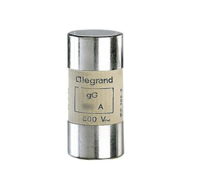 Legrand 015310 10A Type gG Industrial HRC Cylindrical Cartridge Fuse without Indicator 22mm x 58mm