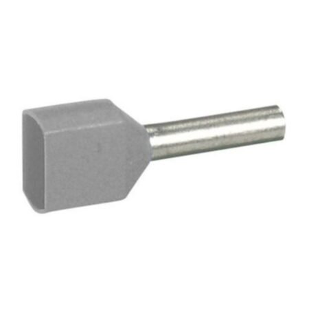 Legrand 037690 Ferrules Starfix - doubles individuals - cross section 2 x 2.5 mm² - grey