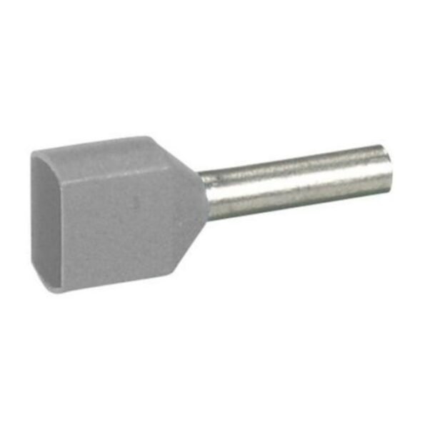 Legrand 037690 Ferrules Starfix - doubles individuals - cross section 2 x 2.5 mm² - grey