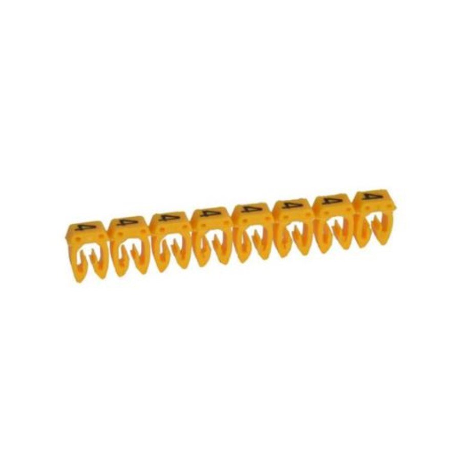 Legrand 038104 Marker CAB 3 Legrand 038104 Marker CAB 3 - for wiring 0.15 to 0.5 mm² - number 4 - yellow