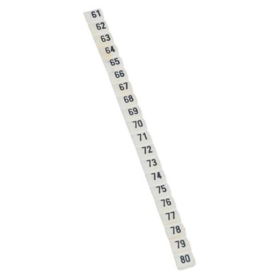 Legrand 038153 Marker CAB 3 Legrand 038153 Marker CAB 3 - for wiring 0.5 to 1.5 mm² - numbers 61 to 80