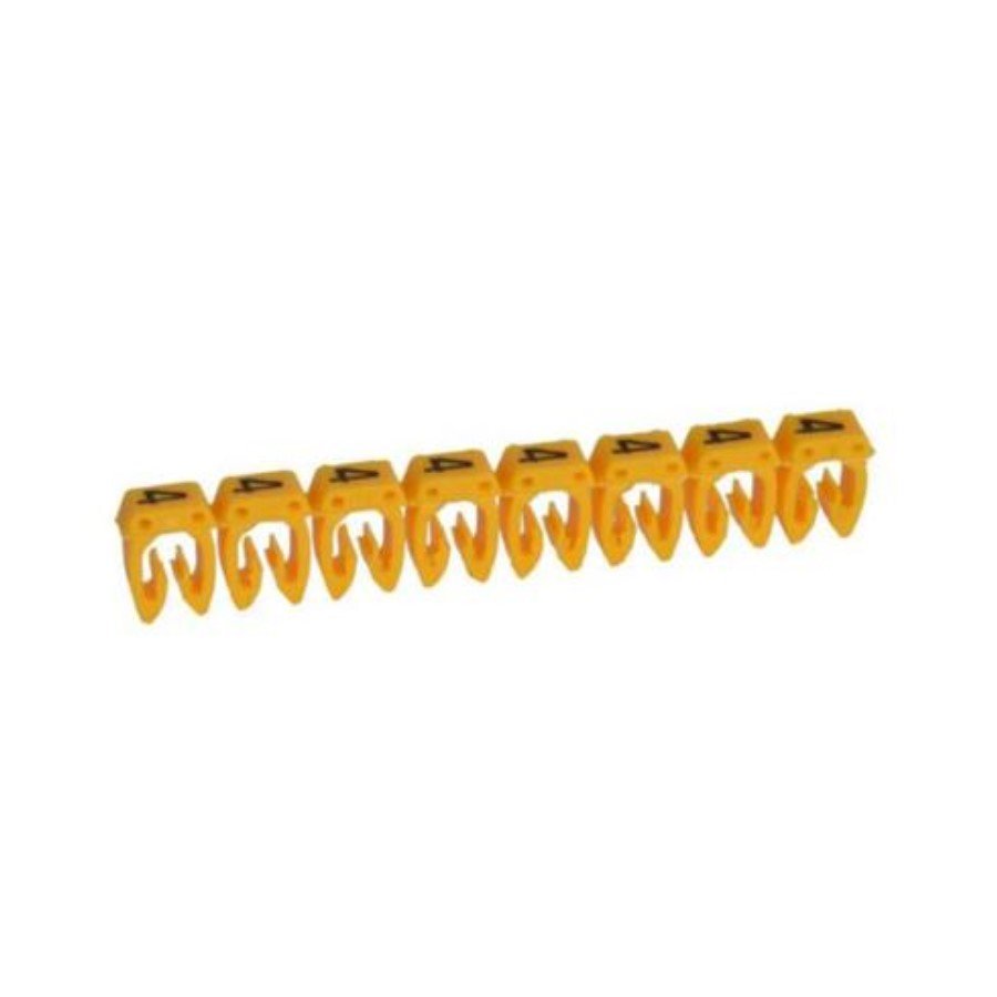 Legrand 038224 Marker CAB 3 Legrand 038224 Marker CAB 3 - for wiring 1.5 to 2.5 mm² - number 4 - yellow
