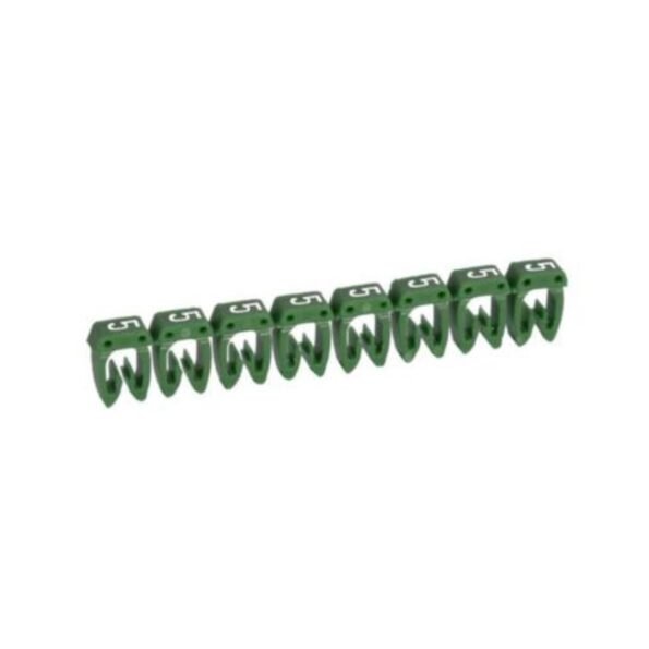 Legrand 038225 Marker CAB 3 - for wiring 1.5 to 2.5 mm² - number 5 - green